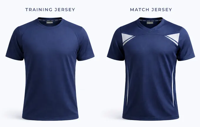 Custom training and match jerseys manufactured by Fabrion Thailand