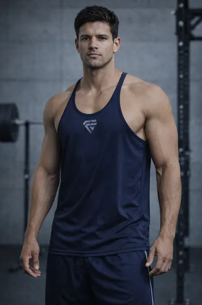 Custom stringer tank top manufactured by Fabrion Thailand