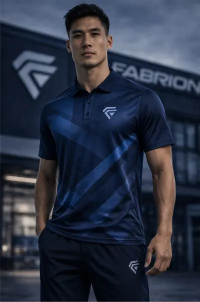 Custom sublimated polo shirts manufactured by Fabrion Thailand