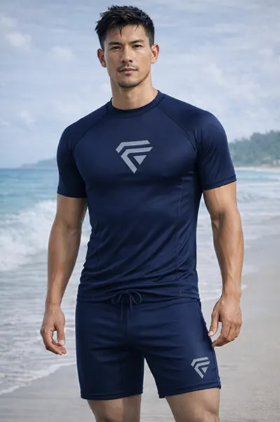 Custom rash guards manufactured by Fabrion Thailand