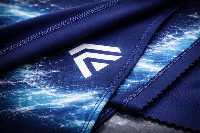 Fabrion sublimation printing and garment construction process for custom apparel manufacturing