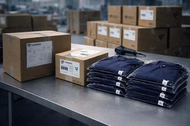 Blank hoodie packaging for bulk shipment