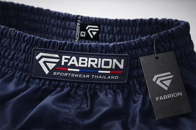 Fabrion private labeling for custom Muay Thai shorts