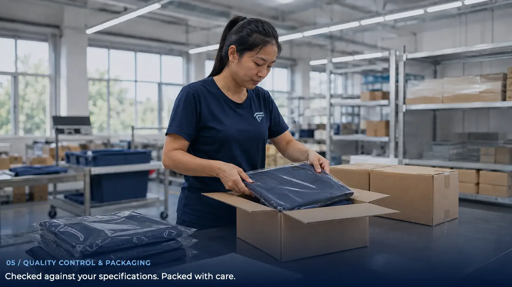 Quality control and packing at Fabrion