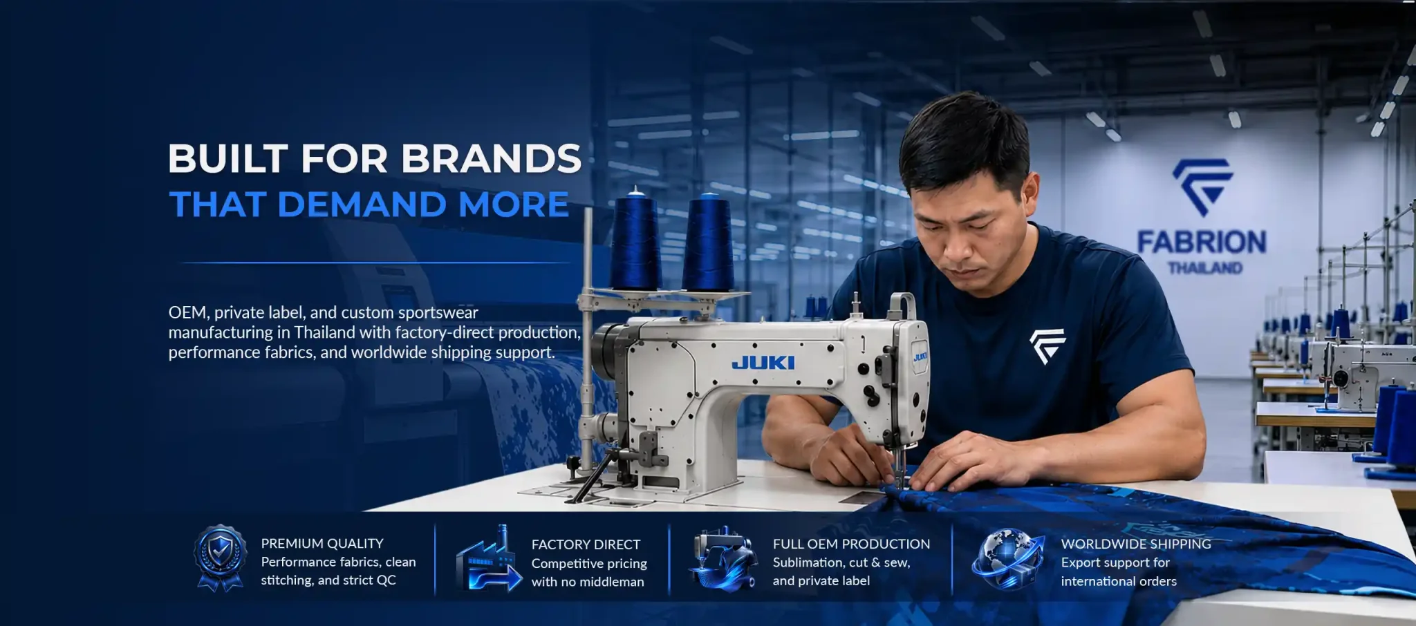 Custom Sportswear manufacturing Desktop Image